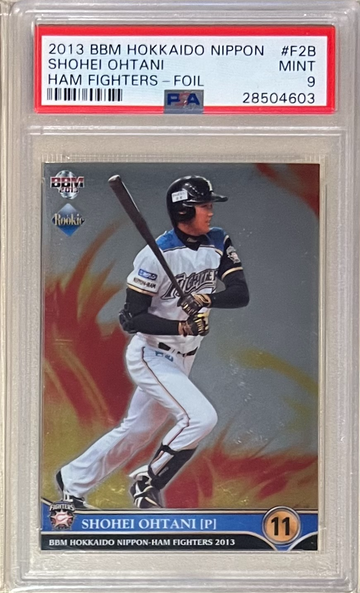 RARE 2013 Shohei Ohtani BBM Hokkaido Nippon Ham Fighters FOIL #F2B PSA 9 true rookie card