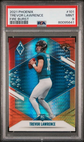 2021 Phoenix FIRE BURST #101 Trevor Lawrence rookie PSA 9