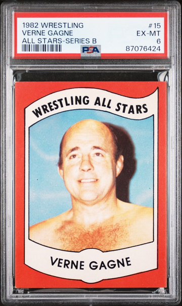 WELL CENTERED Verne Gagne 1982 Wrestling All Stars Series B PSA 6 Rookie #15