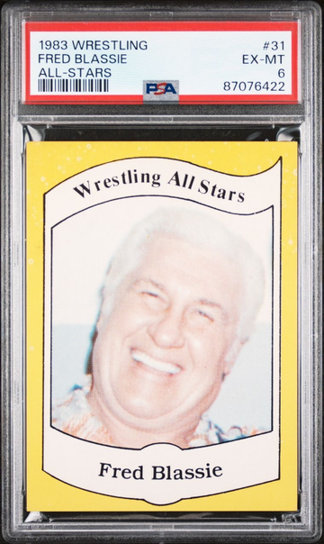 WELL CENTERED Classy Fred Blassie 1983 Wrestling All Stars PSA 6 Rookie #31