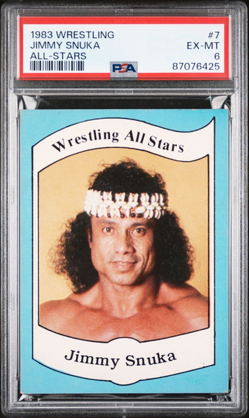 WELL CENTERED Jimmy Snuka 1983 Wrestling All Stars PSA 6 Rookie #7