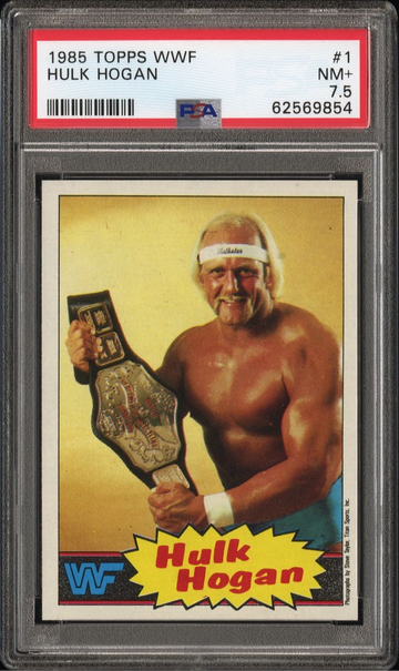POP 3 - 1985 Topps WWF #1 Hulk Hogan PSA 7.5