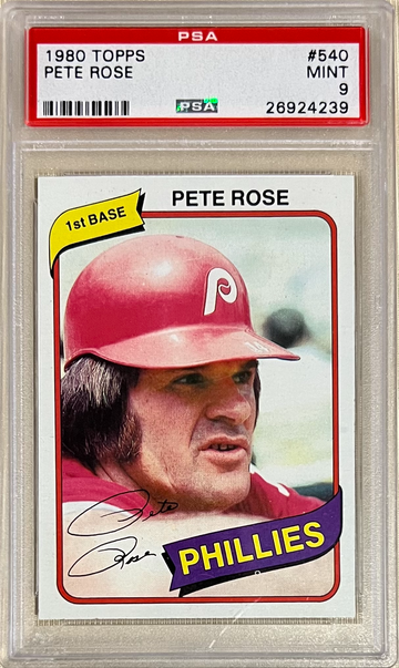 MINT 1980 Topps #540 Pete Rose PSA 9