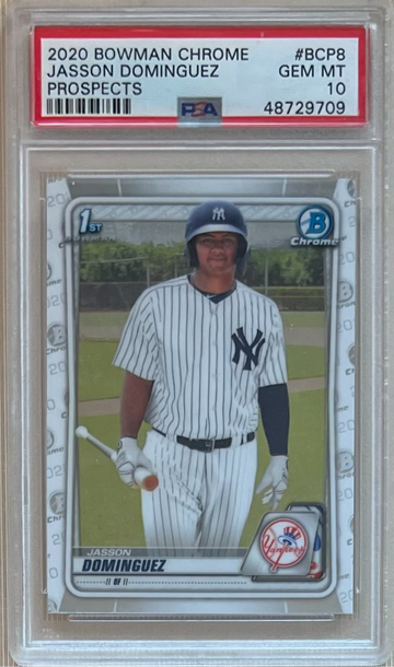 2020 Bowman Chrome Prospects #BCP8 Jasson Dominguez PSA 10 rookie
