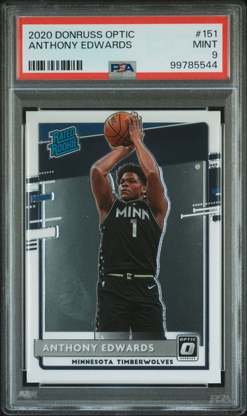 2020 Donruss Optic #151 Anthony Edwards Rated Rookie PSA 9