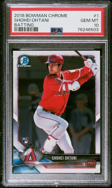 2018 Bowman Chrome #1 Shohei Ohtani (Batting) PSA 10 rookie card