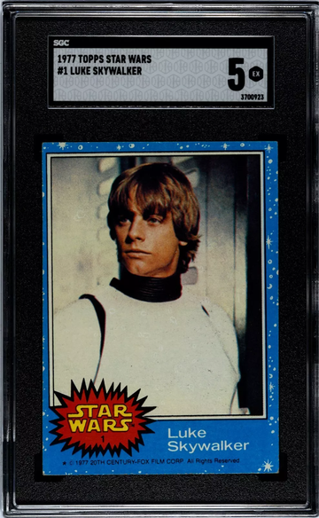 SHARP 1977 Topps Star Wars #1 Luke Skywalker SGC 5