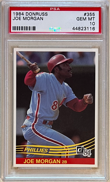 1984 Donruss #355 Joe Morgan PSA 10 GEM MINT