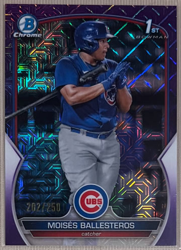 2023 Bowman Chrome Mega Prospects Moises Ballesteros #BCP-11 Purple Mojo Refractor /250