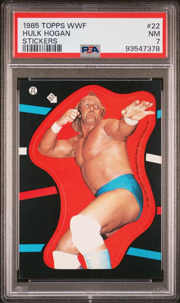 1985 Topps WWF Stickers #22 Hulk Hogan PSA 7