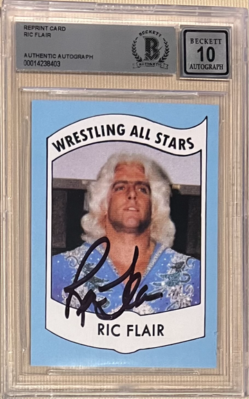 1982 Wrestling #27 (Reprint) Ric Flair Beckett 10 Autograph