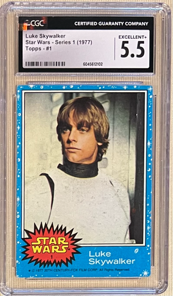 CENTERED 1977 Topps Star Wars Series One #1 Luke Skywalker CGC 5.5