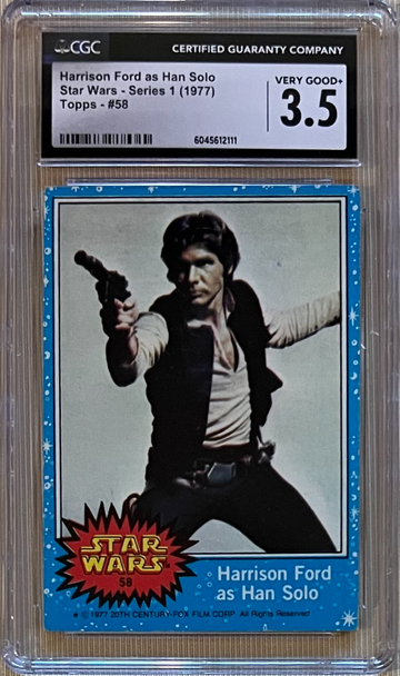 1977 Topps Star Wars Series One #58 Han Solo CGC 3.5