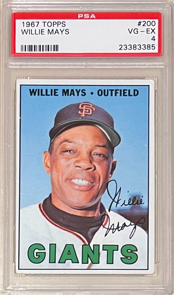 1967 Topps #200 Willie Mays PSA 4