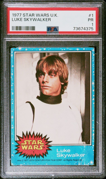 Rare 1977 Star Wars UK #1 Luke Skywalker PSA