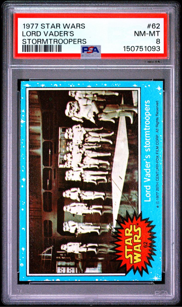 1977 Star Wars #62 Lord Vader's Stormtroopers PSA 8