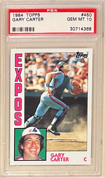 1984 Topps #450 Gary Carter PSA 10 Gem Mint