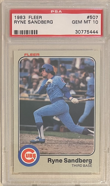 1983 Fleer #507 Ryne Sandberg PSA 10 rookie