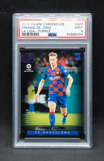 Frenkie de Jong 2019-20 Panini Chronicles Rookie RC Purple /105 PSA 9