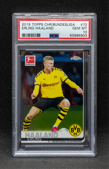 Erling Haaland 2019-20 Topps Chrome Bundesliga Rookie RC PSA 10