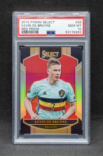 Kevin de Bruyne 2016 Panini Select Red Prizm /199 PSA 10