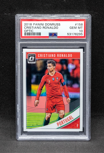 Cristiano Ronaldo 2018 Panini Donruss Optic Portugal PSA 10