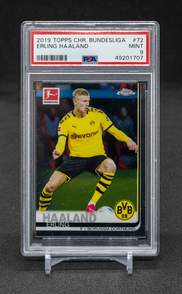 Erling Haaland 2019-20 Topps Chrome Bundesliga Rookie RC PSA 9