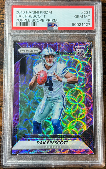 2016 Prizm Dak Prescott Purple Scope #89/99 PSA 10