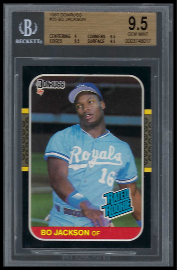 87 Donruss Bo Jackson Beckett 9.5 gem mint Rated Rookie
