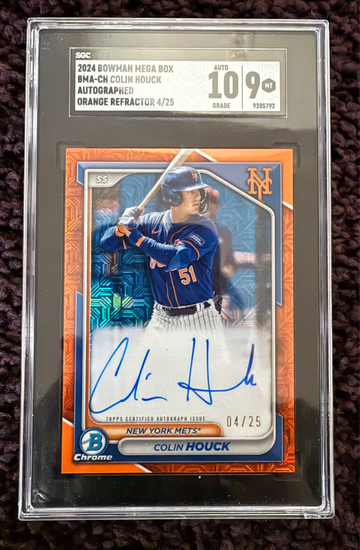 2024 BOWMAN MEGA COLIN HOUCK AUTO ORANGE REFRACTOR 4/25