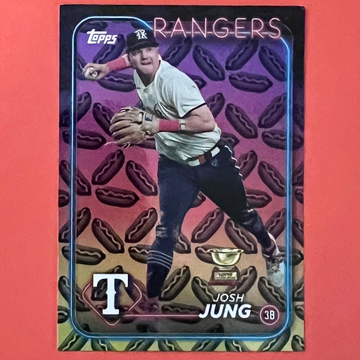 2024 Topps Series 2 #620 Josh Jung (Hot Dog parallel) 