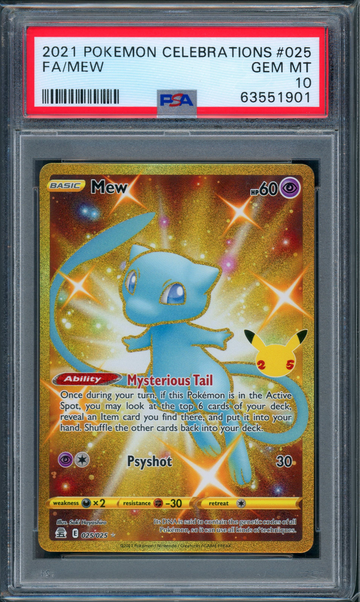 #025 FULL ART/MEW | 2021 POKEMON CELEBRATIONS PSA 10
