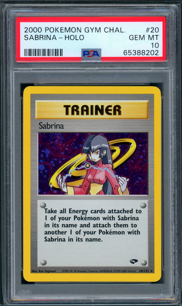 #20 SABRINA-HOLO | 2000 POKEMON GYM CHALLENGE PSA 10