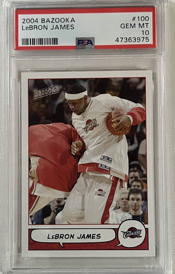 2004 Bazooka #100 LeBron James Cleveland Cavaliers PSA 10 GEM MINT