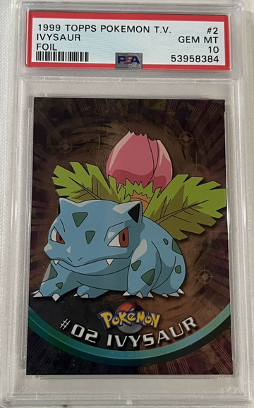 1999 Topps Pokemon T.V. Foil #2 Ivysaur PSA 10 GEM MINT