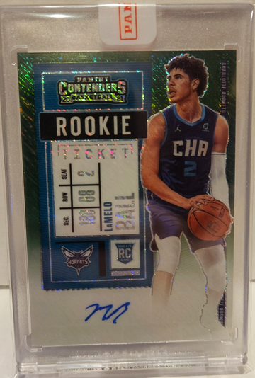 2020 Panini Contenders Lamelo Ball SSP Green Shimmer Auto RC