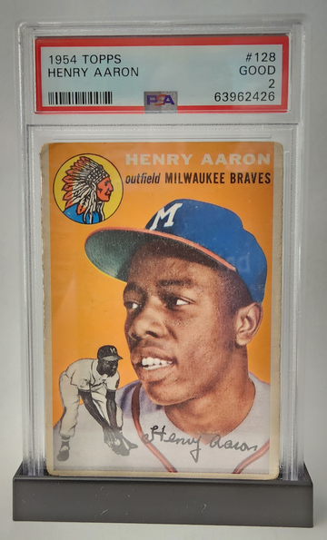 1954 Topps HENRY "HANK" AARON #128 RC PSA 2. New label. 