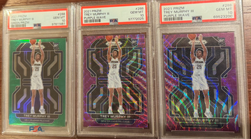 2021 Prizm Purple Wave Rookie Trey Murphy PSA 10 x2 & Green Prizm PSA 10