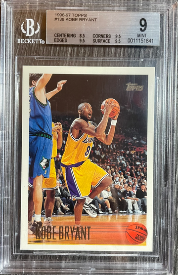 1996 Topps Kobe Bryant #138 BGS 9 Rookie RC