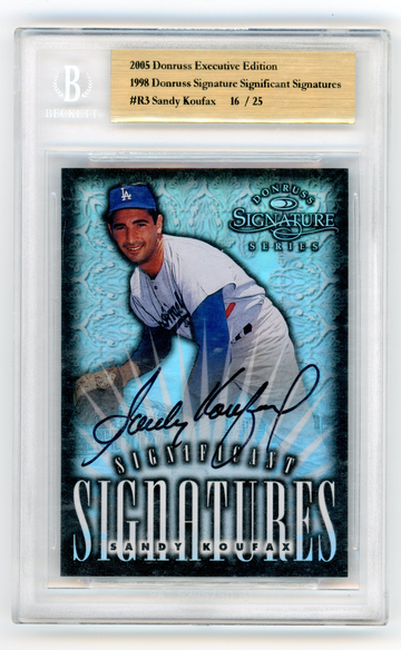 2005 DONRUSS EXECUTIVE EDITION 1998 DONRUSS SIGNIFICANT SIGNATURES SANDY KOUFAX AUTO 16/25