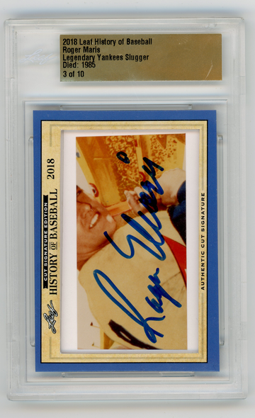 2018 LEAF HISTORY OF BASEBALL ROGER MARIS AUTO 