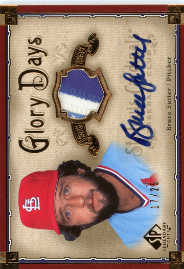 2008 SP LEGENDARY CUTS BRUCE SUTTER AUTO PATCH CARD 17/25