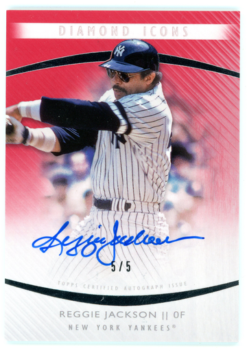 2017 TOPPS DIAMOND ICONS REGGIE JACKSON AUTO 5/5