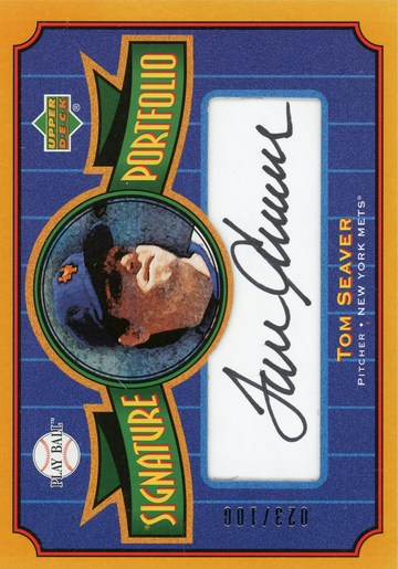2004 UPPER DECK PLAY BALL TOM SEAVER AUTO 023/100