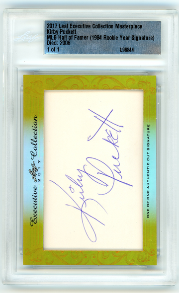 2017 LEAF EXECUTIVE COLLECTION MASTERPIECE KIRBY PUCKETT AUTO 1/1
