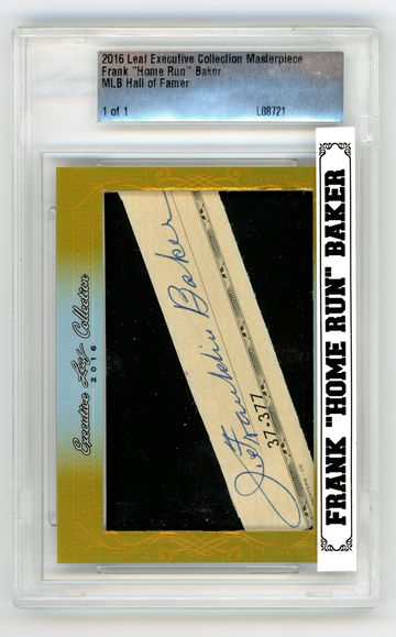 2016 LEAF EXECUTIVE COLLECTION MASTERPIECE FRANK "HOME RUN BAKER" AUTO 1/1
