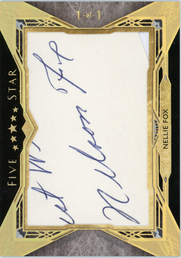2018 TOPPS FIVE STAR NELLIE FOX CUT AUTO 1/1