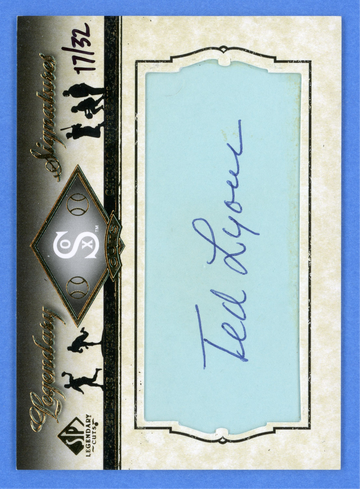 2008 SP LEGENDARY CUTS TED LYONS CUT AUTO 17/32