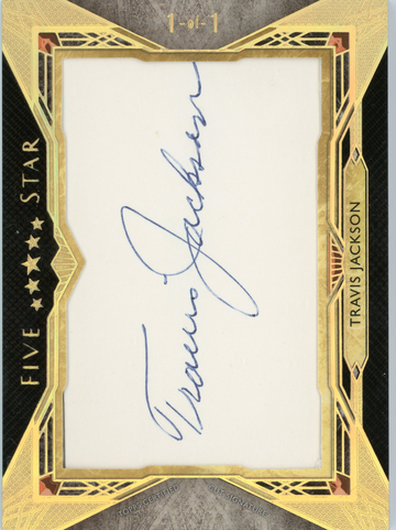 2018 TOPPS FIVE STAR TRAVIS JACKSON CUT AUTO 1/1