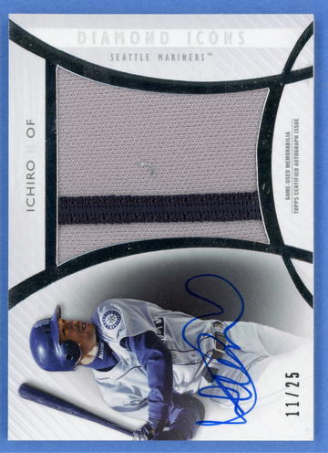 2017 TOPPS DIAMOND ICONS JUMBO PATCH AUTO CARD OF ICHIRO SUZUKI 11/25